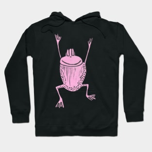 Frog! A Jumping Pink Frog! Hoodie